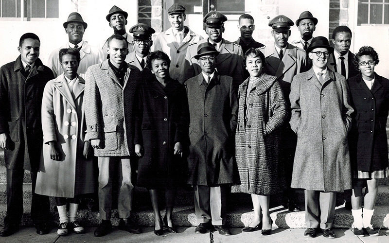 Scholars, staff, and faculty of Institute for Political Education at Morgan College, 1961-62