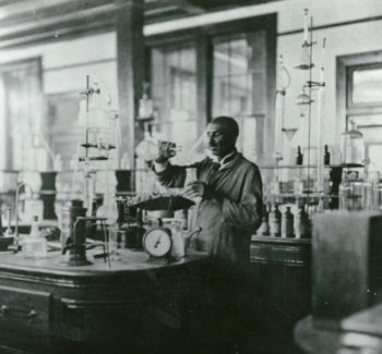 George Washington Carver in Lab